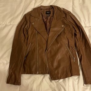 Men’s Forever 21 Faux Leather Moto Jacket